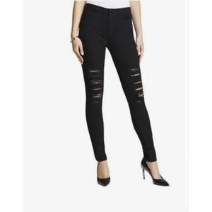 J. Brand Black Maria Distressed High Rise Skinny Jeans Size 26